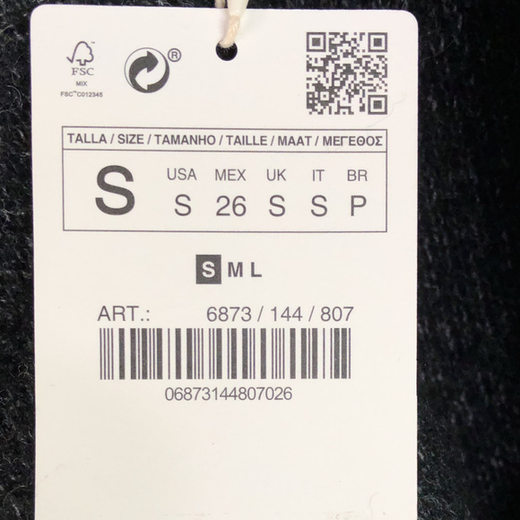 Zara Double Breasted Over Size Hooded Cardigan - Picture 6 of 8